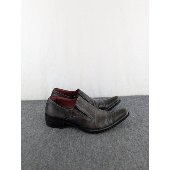 Jo Ghost Men’s Slip-On Shoes EU 39 US 6.5 Italy Distressed Leather Resoled Heels - Picture 11 of 16